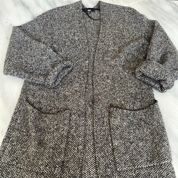 Uniqlo Black and White Open Cardigan | Size XS - Picture 5 of 6